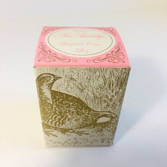 Vintage Avon THE PARTRIDGE Unforgettable Cologne White Glass Partridge UN-Used - Picture 2 of 10